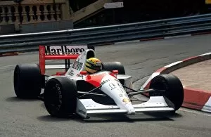 Monaco Collection: Formula One World Championship: Race winner Ayrton Senna McLaren MP4 / 6