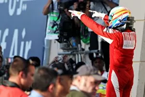 Images Dated 14th March 2010: Formula One World Championship: Race winner Fernando Alonso Ferrari celebrates in parc ferme