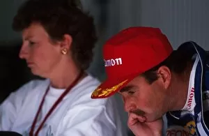 Portugal Collection: Formula One World Championship: Race winner Nigel Mansell with his wife Rosanne