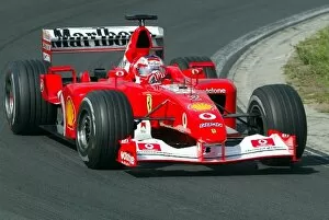 Images Dated 19th August 2002: Formula One World Championship: Race winner Rubens Barrichello Ferrari F2002