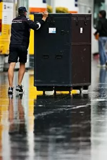 Images Dated 20th July 2007: Formula One World Championship: Rain in the paddock