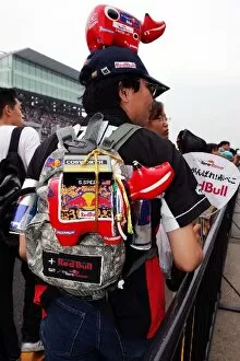 Images Dated 5th October 2006: Formula One World Championship: A Red Bull Racing fan