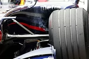 Images Dated 20th October 2006: Formula One World Championship: Red Bull Racing RB2 brakes steaming