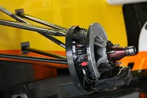 Images Dated 23rd April 2009: Formula One World Championship: Renault R29 front brakes detail