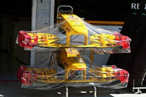 Images Dated 29th July 2010: Formula One World Championship: Renault R30 front wings under wraps