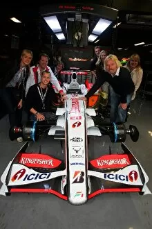 Images Dated 14th September 2008: Formula One World Championship: Richard Branson Virgin CEO with Michiel Mol Force India F1