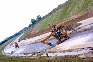 Images Dated 20th June 2002: Formula One World Championship: The roadworks near completion for the Silverstone Bypass