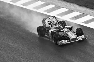 Black and White Images Collection: Formula One World Championship: Robert Kubica Renault R30
