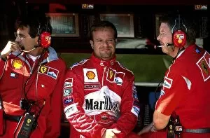 Pit Gallery: Formula One World Championship: Rubens Barrichello Ferrari F1 2000, centre and Ross Brawn, right