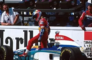Formula One World Championship: Rubens Barrichello, Jordan 195 retired after limping across the finish line after a