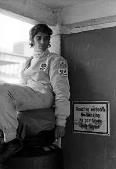 Images Dated 18th January 2007: Formula One World Championship: Second placed Francois Cevert Tyrrell ignores the no smoking signs