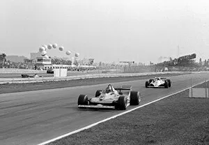 Images Dated 25th February 2010: Formula One World Championship: Second placed Gilles Villeneuve Ferrari 312T4 leads the race