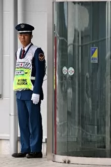 Images Dated 10th October 2008: Formula One World Championship: A security guard