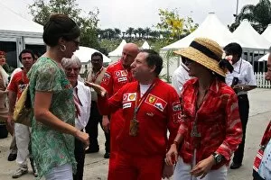 Images Dated 19th March 2006: Formula One World Championship: Slavica Eclestone with Jean Todt Ferrari Sporting Director