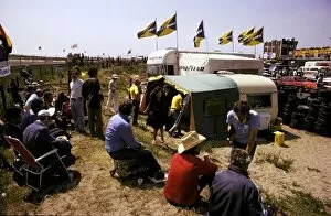 Images Dated 17th March 2003: Formula One World Championship: Spectators relax behind the Goodyear hospitality tent