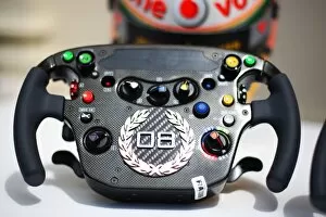 Formula One World Championship: The steering wheel of Lewis Hamilton McLaren encrusted with diamonds by Steinmetz