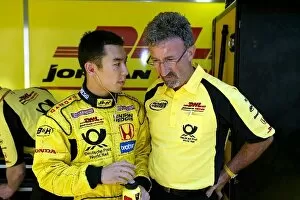 Team Manager Gallery: Formula One World Championship: Takuma Sato talks with Team Boss Eddie Jordan