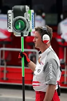 Images Dated 10th March 2006: Formula One World Championship: A Toyota lollipop man