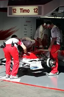 Formula One World Championship: Toyota TF108 in the pits