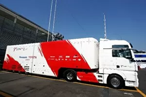 Images Dated 10th September 2009: Formula One World Championship: Toyota truck in the paddock