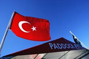 Images Dated 25th August 2006: Formula One World Championship: The Turkey flag flies in the paddock