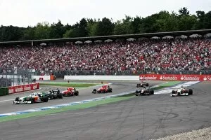 Formula One World Championship: Vitantonio Liuzzi Force India F1 VJM03 and Bruno Senna Hispania Racing F1 Team HRTF1