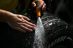 Images Dated 1st July 2005: Formula One World Championship: Wheel and tyre washing