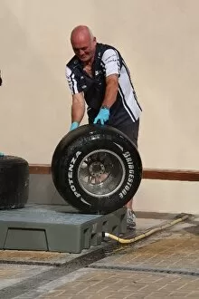 Images Dated 31st October 2009: Formula One World Championship: Williams tyre wash station