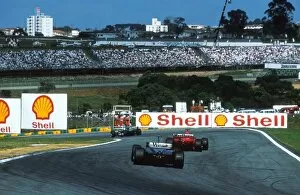 Brazil Gallery: Formula One World Championship: Winner Michael Schumacher Ferrari F399