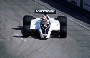 First Win Gallery: Formula One World Championship: Winner Nelson Piquet Brabham BT49. His first GP win