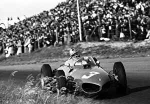1961 Collection: Formula One World Championship: Winner Wolfgang von Trips wins driving Ferrari 156