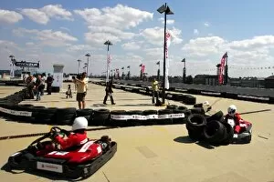 Images Dated 2nd August 2007: Formula One World Championship: Young go-karters have a race at a Vodafone event