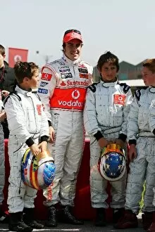 Images Dated 10th May 2007: Formula One World Championship: Young karters at the Vodafone Karting Challenge with Fernando