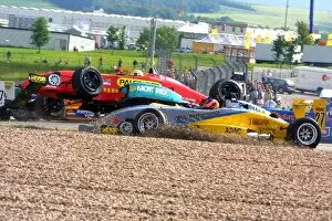 German Formula Three Championship Gallery: German Formula Three Championship: Timo Glock ends his race in this accident