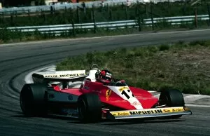 Images Dated 6th September 2013: Gilles Villeneuve finishes 7th in the Scuderia Ferrari after running 2nd