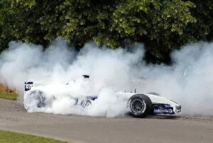 Images Dated 27th June 2004: Goodwood Festival of Speed: Antonio Pizzonia Williams BMW FW25 performs a burnout