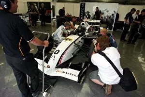 Images Dated 10th August 2006: GP Masters: Damon Hill prepares to test the GP Masters car