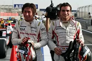 Images Dated 24th April 2009: GP2 Asia Series: Kamui Kobayashi DAMS with pole sitter Jerome D Ambrosio DAMS