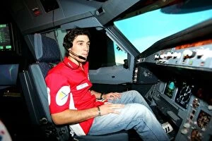 Images Dated 22nd April 2009: GP2 Asia Series: My Qi-Meritus.Mahara driver Alvaro Parente in the Airbus A330 Simulator at