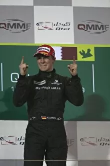 Gp2 Asia Gallery: GP2 Asia Series: Race winner Nico Hulkenberg celebrates on the podium