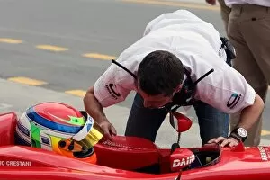 Images Dated 5th December 2008: GP2 Asia Series: Tiago Monteiro Ocean Racing Team Owner with Fabrizio Crestani Ocean Racing