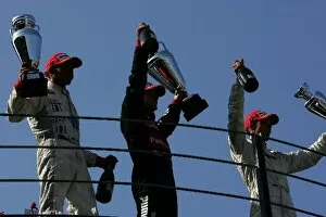 Images Dated 10th September 2006: GP2: The podium: Lewis Hamilton ART Grand Prix, second and champion; Giorgio Pantano FMS