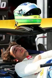 Images Dated 23rd May 2008: GP2 Series: Alberto Valerio Durango takes a nap