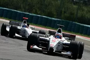 Images Dated 31st July 2005: GP2 Series: Alexandre Premat ART leads Nico Rosberg ART