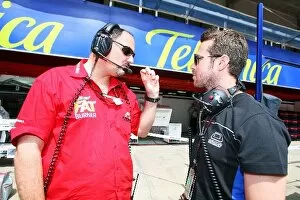Images Dated 8th May 2009: GP2 Series: Alfonso de Orleans Borbon Fat Burner Racing Engineering Team Principal with Tiago