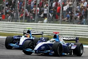 Images Dated 19th July 2008: GP2 Series: Andreas Zuber Piquet Sports and Pastor Maldonado Piquet Sports