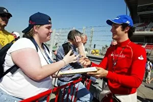 Images Dated 10th May 2007: GP2 Series: Bruno Senna Arden International signs autographs for the fans