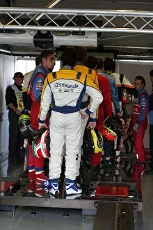 Images Dated 20th June 2008: GP2 Series: Drivers wait to be weighed at the end of qualifying