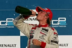 Images Dated 30th September 2005: GP2 Series: First placed Nico Rosberg ART celebrates victory and winning the 2005 GP2 championship