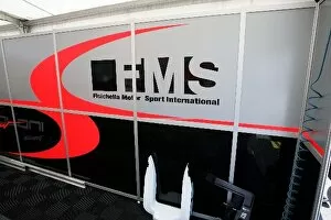 Images Dated 8th May 2008: GP2 Series: FMS International garage area